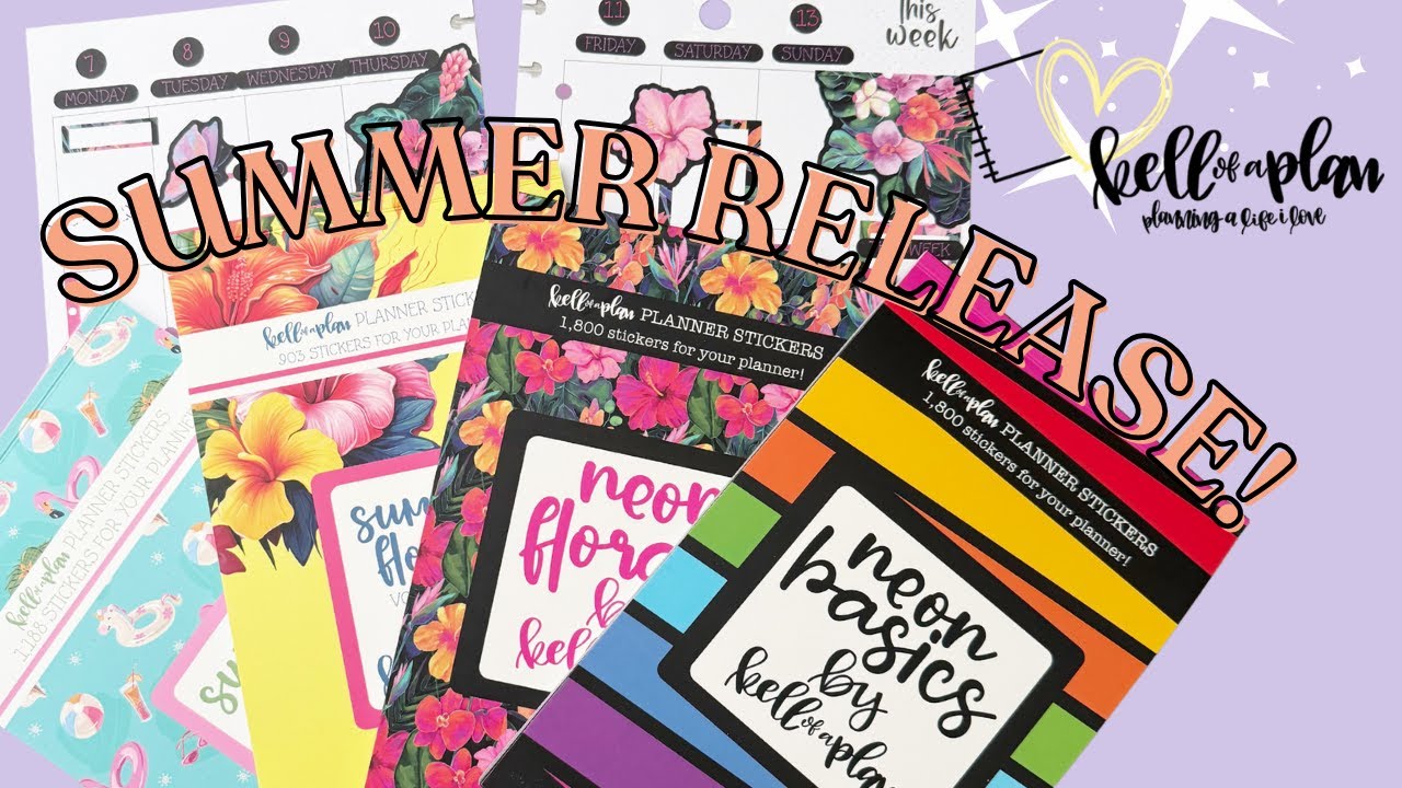 Kellofaplan Summer Release Sticker Books | Flip Through & Plan With Me