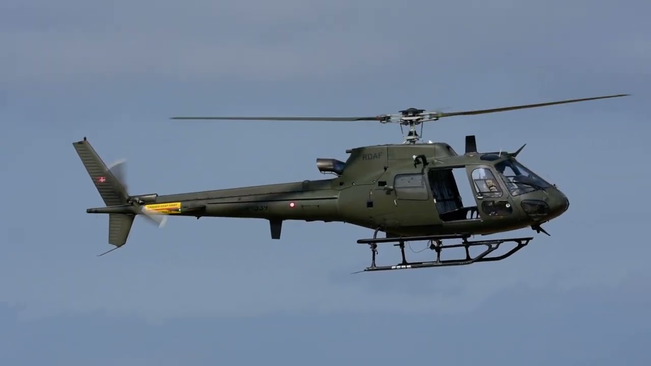 Danish Air Force AS550 Fennec's fast roping