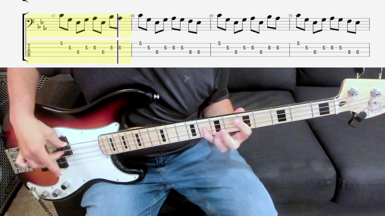 Rush - Vital Signs (Bass Cover with Tabs)