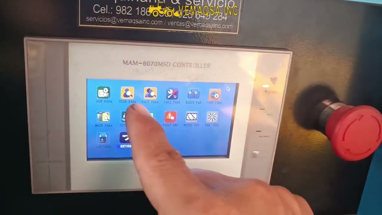 TUOWEI COMPRESOR. ACCESO Y CONTRASEÑA PARA LA CONFIGURACIÓN CONTROLADOR MAM-6070