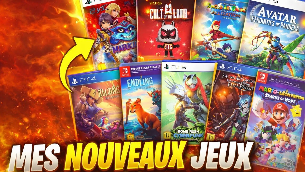 Vidéo présentation de mes nouveaux jeux ps4 ps5 switch 
