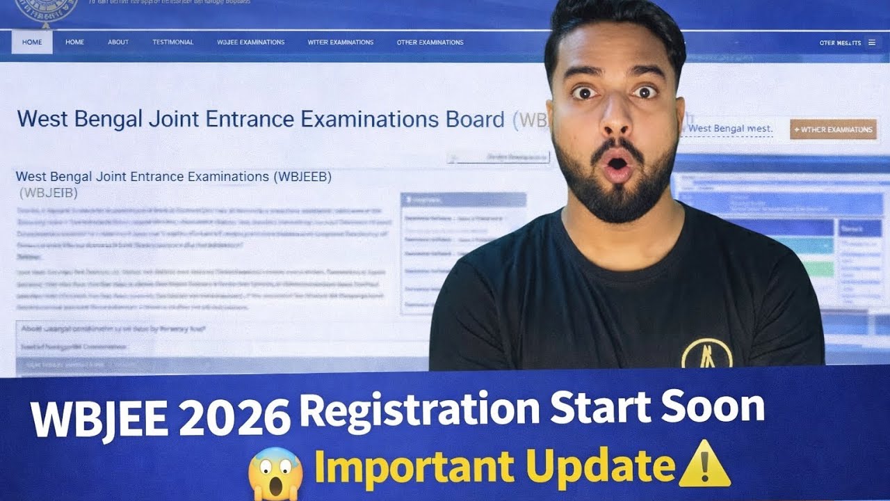 WBJEE 2026 Registration Starts soon🚨😱:Important Update⚠️:Wbjee 2026 registration expected date‼️