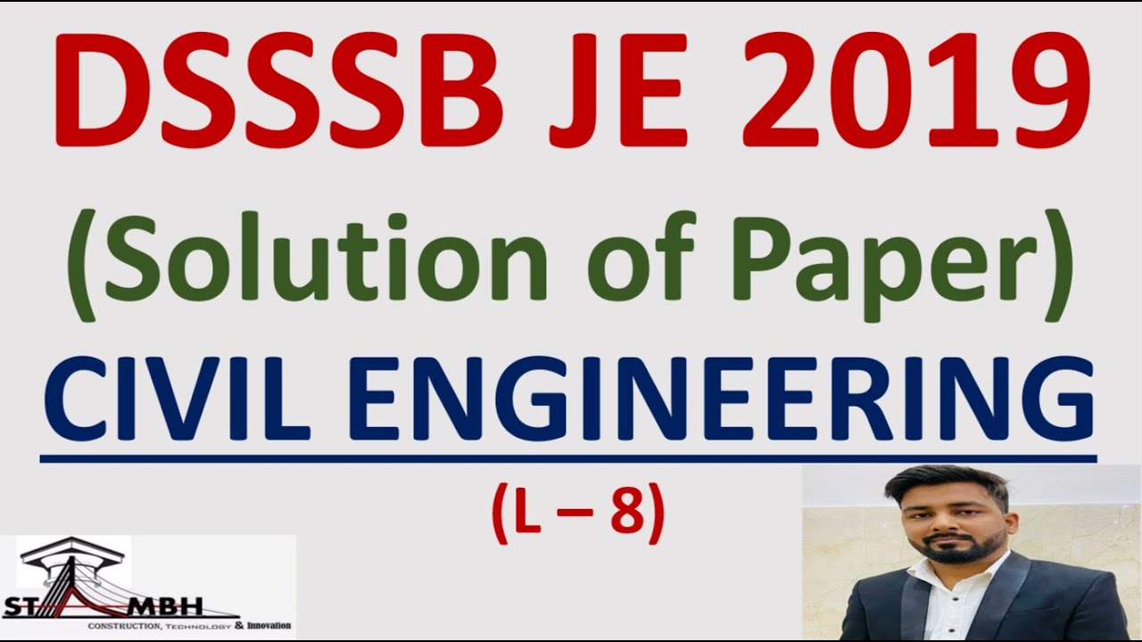 DSSSB JE Civil Previous Year Paper 2019 | DSSSB AE Civil Engineering Previous Paper #8