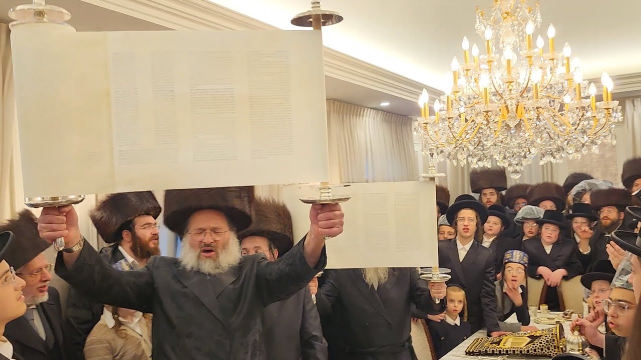 Double Simcha Celebration: Hachnusas Sefer Torah at Belz Shul, Lakewood