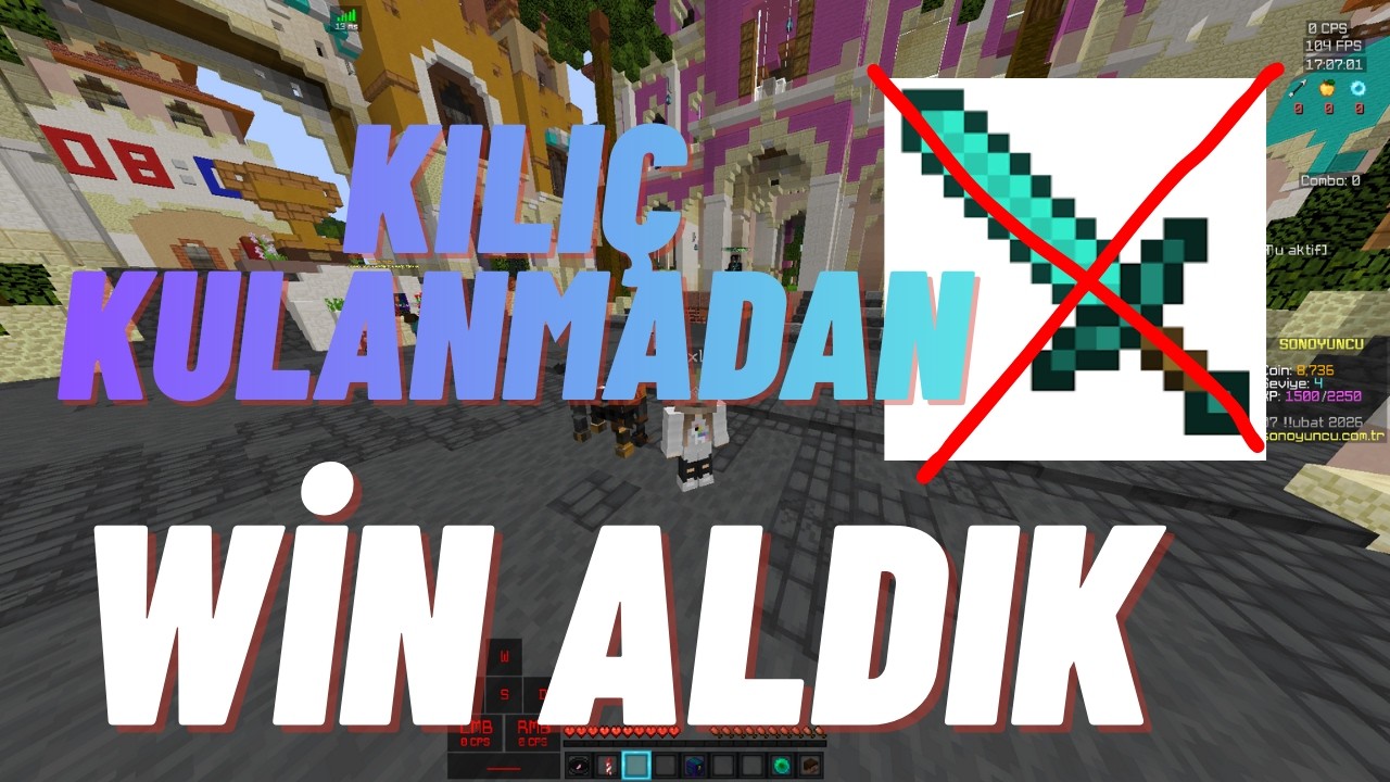 KILIÇ KULANMADAN BED WARS OYNADIM - (WİN ALDIM)