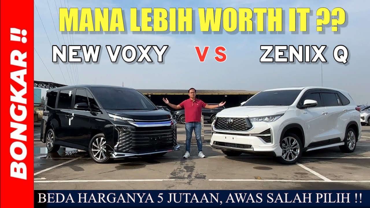 Bongkar !! PERBANDINGAN TOYOTA INNOVA ZENIX Q HYBRID VS NEW VOXY MODELISTA 2025 EXTERIOR & INTERIOR