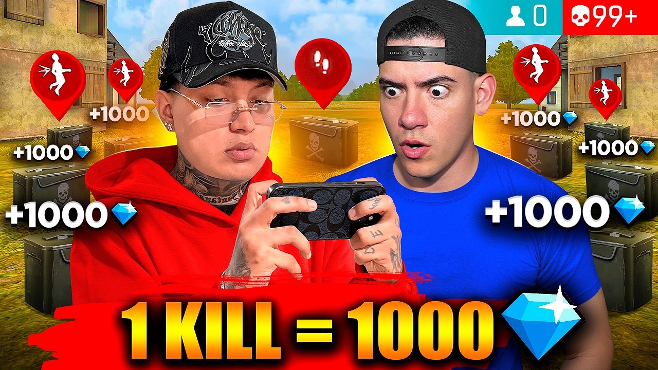 LE DOY 1,000 DIAMANTES A SANTANA POR KILL EN FREE FIRE !! *ES HACKER* - TheDonato