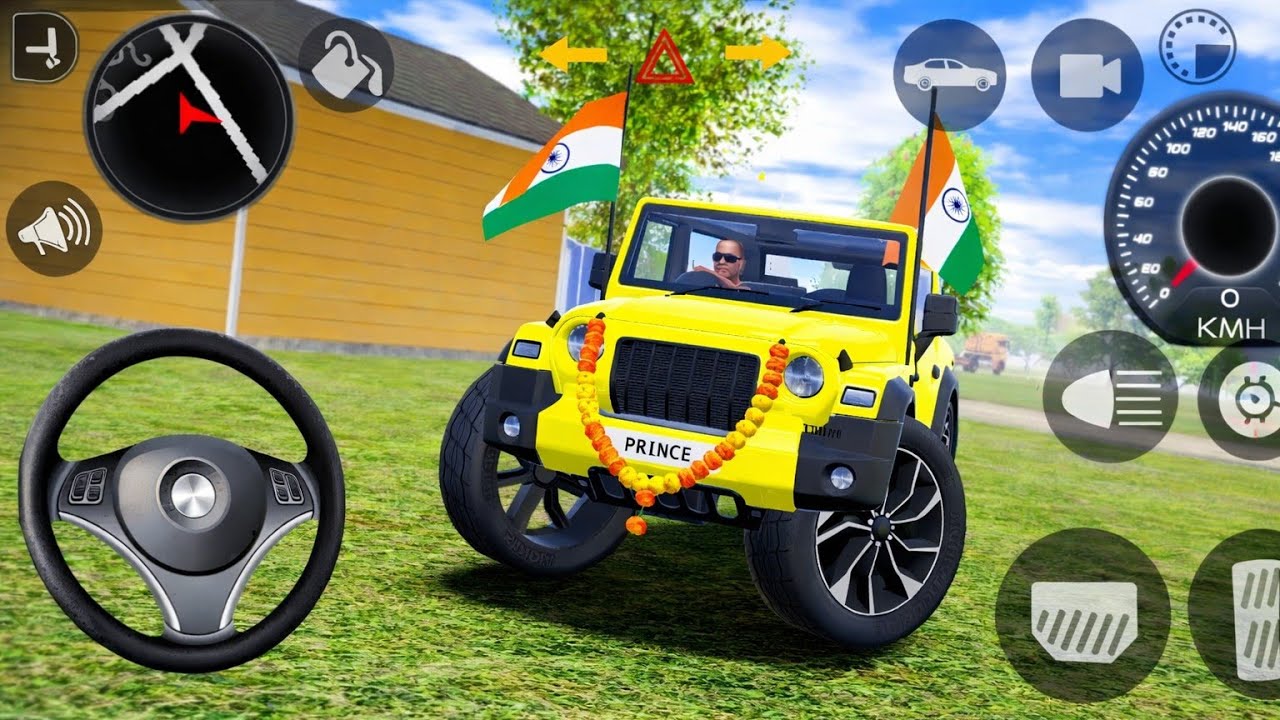Modified Mahindra Thar Car Games: Indian Yellow Cars (Gadi Wala Game)-Car Game Android Gameplay 2026