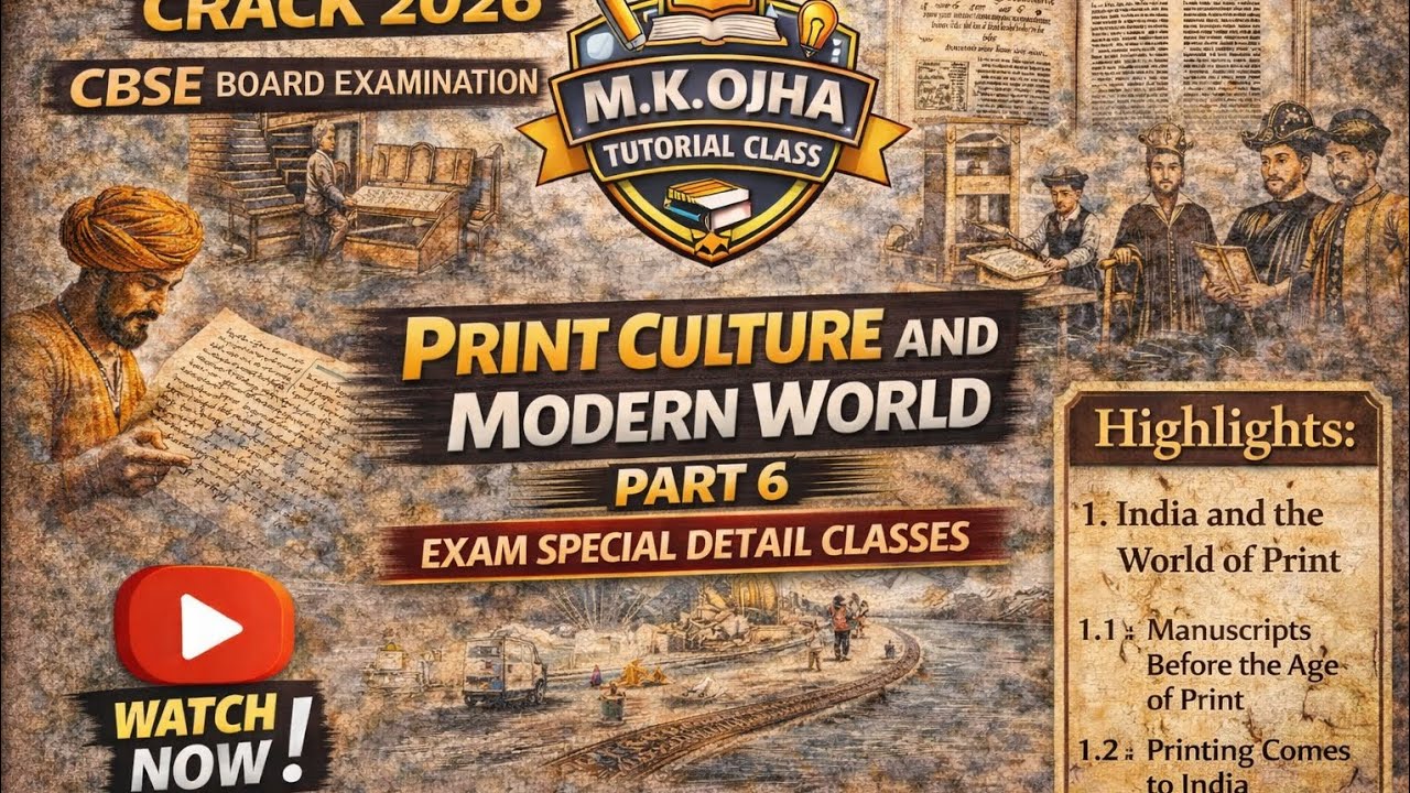 CBSE 2026 exam print culture and modern world subtopic 1  India and the world of print