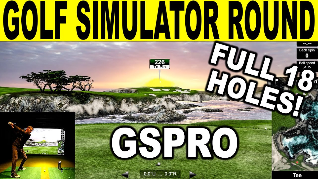 Golf Simulator FULL Round -  Playing GSPro at Cypress Point Golf Course