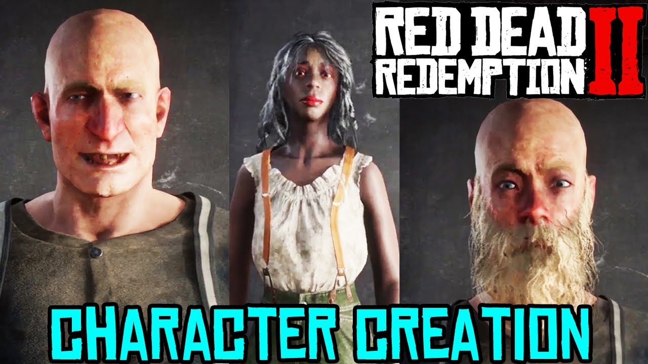RED DEAD REDEMPTION 2 ONLINE - CHARACTER CREATION ALL OPTIONS - RED DEAD 2 ONLINE