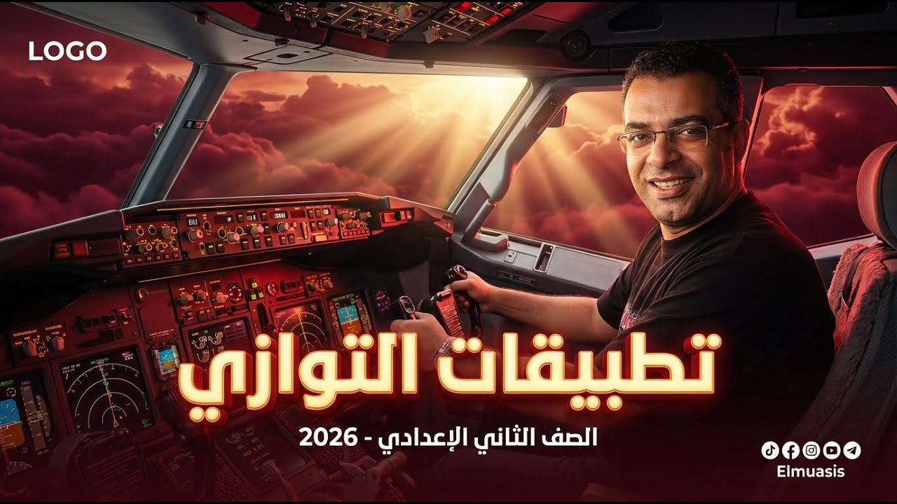 تطبيقات التوازي الصف الثانى الاعدادى 2026 | شرح مبسط ومسائل محلولة