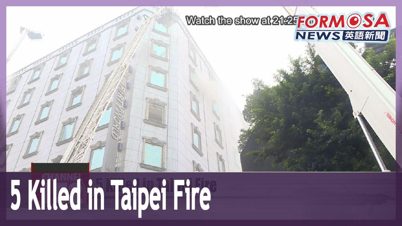 Fire in downtown Taipei Cashbox karaoke parlor