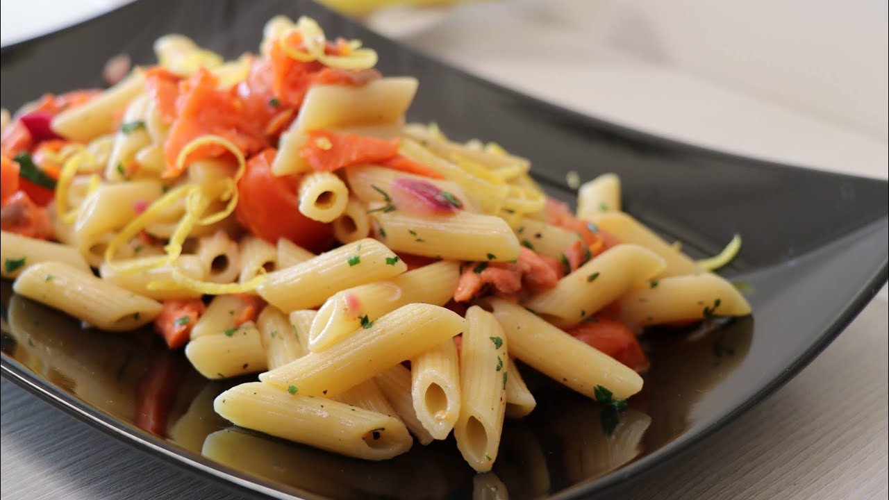 Pasta con Salmón Receta Rapida