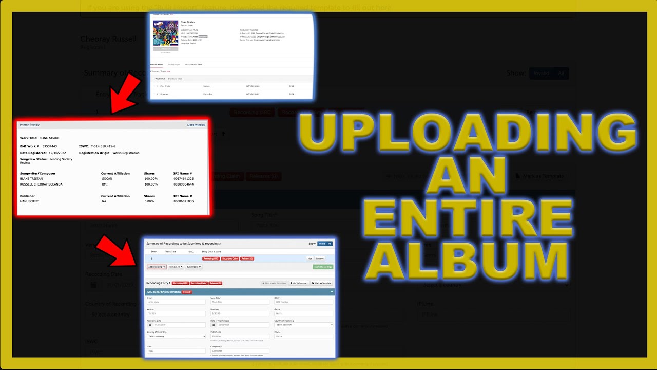 SoundExchange Complete Album Upload Steps | 2022