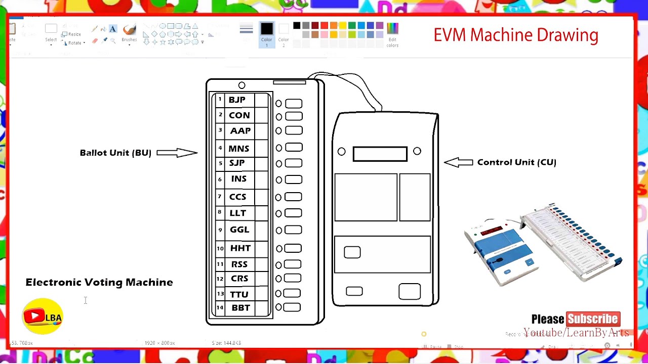 EVM (Electronic Voting Machine)| Drawing | Information | LearnByArts