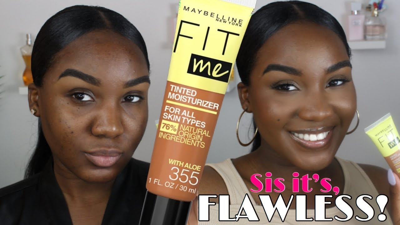 TINTED MOISTURIZERS ARE IT ! MAYBELLINE FIT ME TINTED MOISTURIZER REVIEW 355 | Beginners Makeup