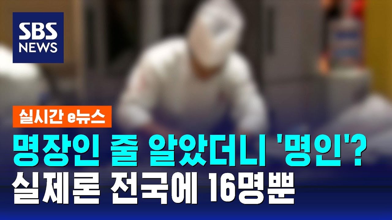 명장인 줄 알고 갔는데 '명인'&hellip;실제론 전국에 16명뿐 / SBS / 실시간 e뉴스