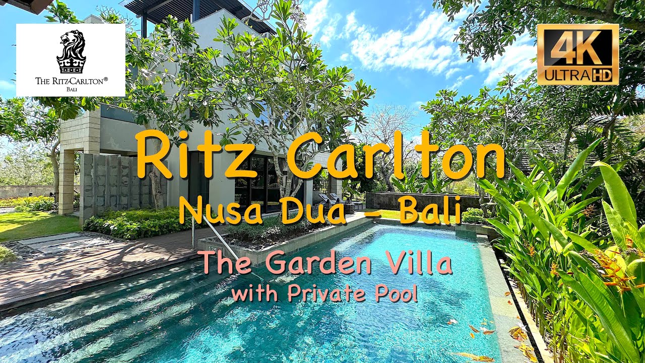 The Garden Villa with Private Pool at Ritz Carlton Bali Nusa Dua - October 2024 - 4K HD Video