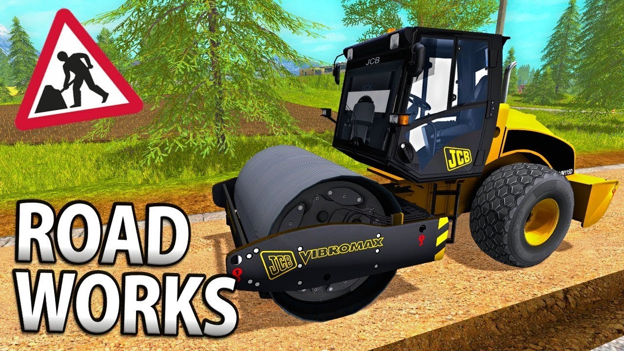 ROADWORKS IN FARMING SIMULATOR 17 | MIXING ASPHALT