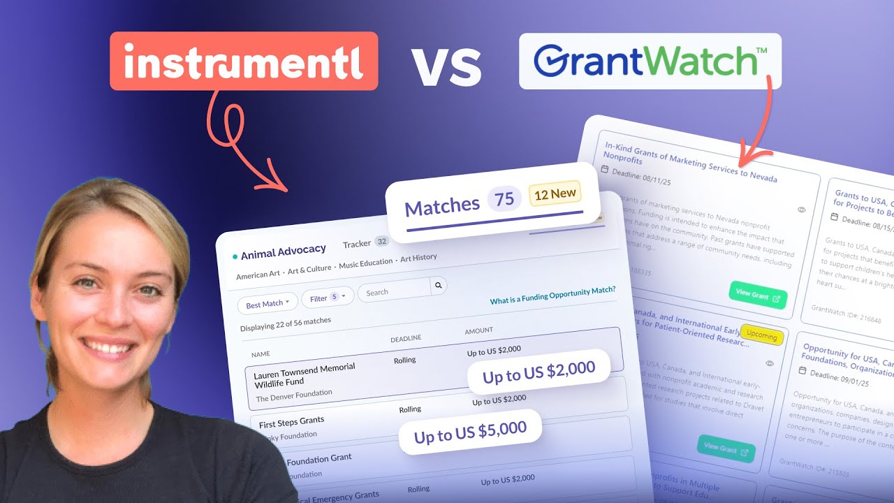 Instrumentl vs. GrantWatch: Which is better for finding grants for your nonprofit?
