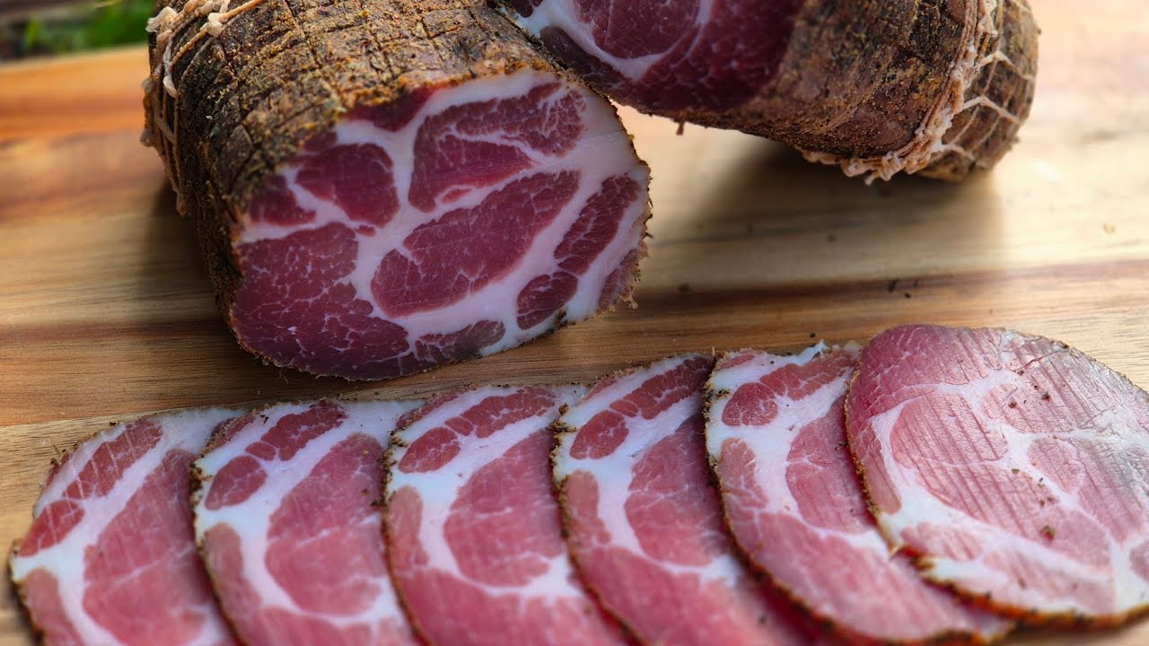 Karkówka na kanapki. Karkówka długodojrzewająca. Włoska Capocollo.