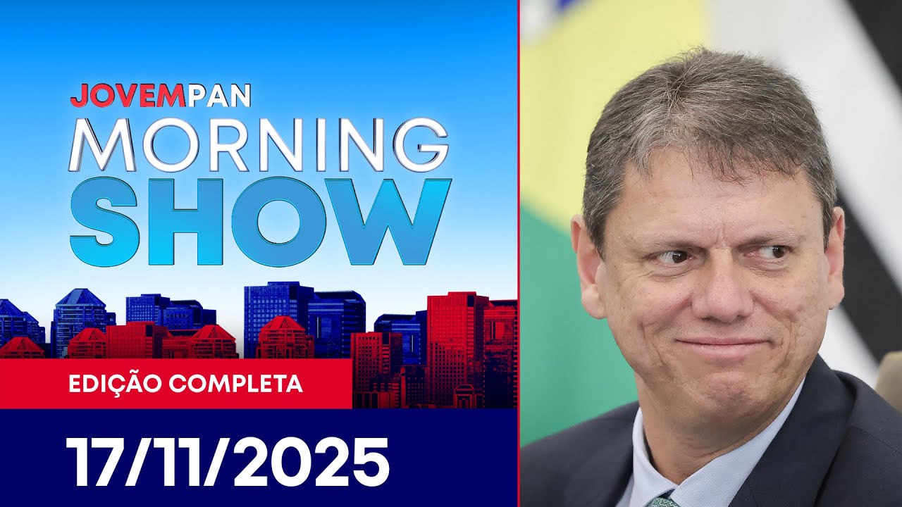 TARCÍSIO CUTUCA LULA /TIROTEIO EM SP /TRUMP MUDA DE POSTURA EM CASO EPSTEIN |MORNING SHOW - 17/11/25
