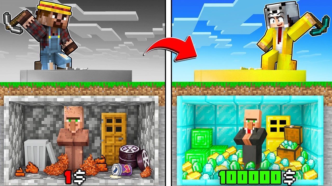 1$ DEĞERLİ MADEN VS 1,000,000$ DEĞERLİ MADEN YARIŞI - Minecraft