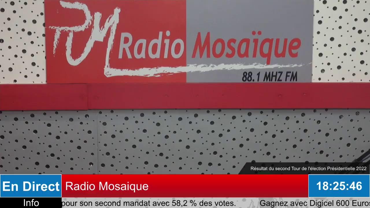Diffusion en direct de Radio Mosa&iuml;que FM Guyane
