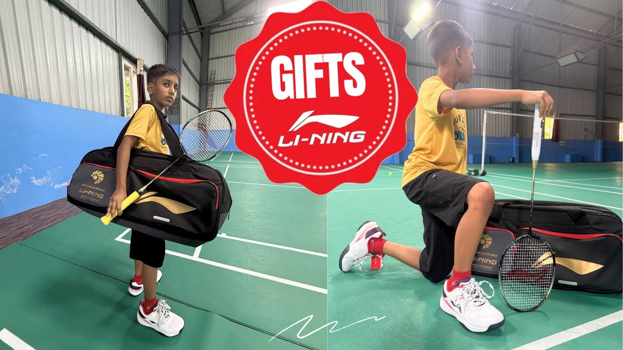 Anay gets Gifts from Li-Ning Badminton