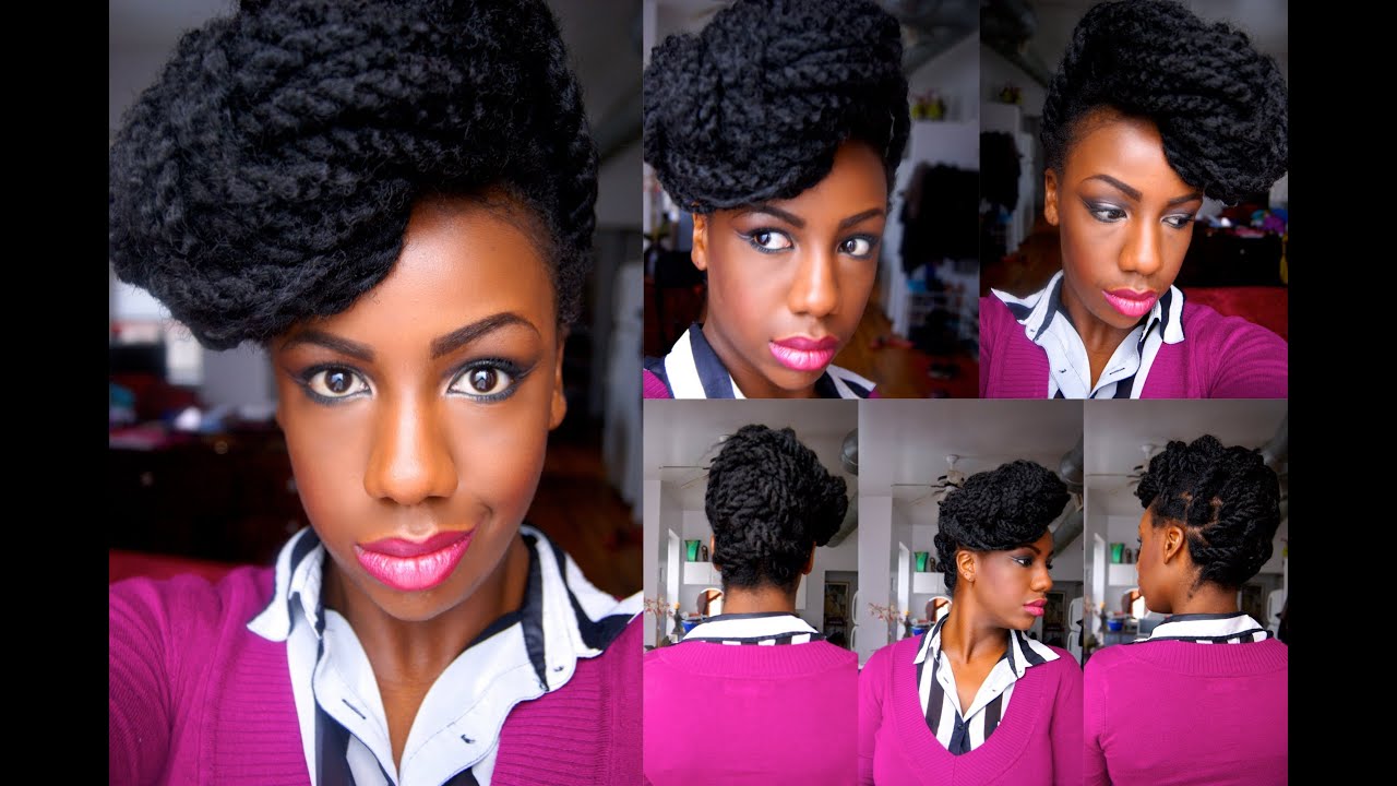 Havana Marley Twists Fishtail Braid Updo