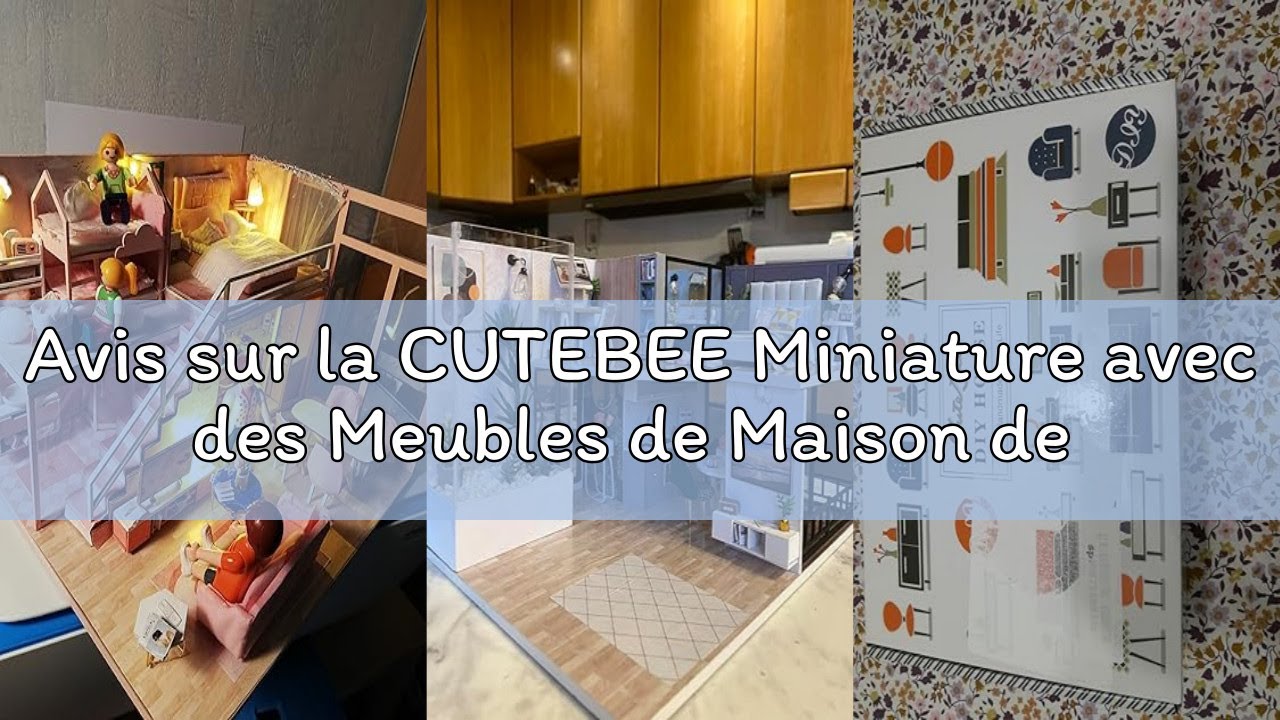 Avis sur la CUTEBEE Miniature avec des Meubles de Maison de poup&eacute;e, kit DIY Dollhouse en Bois Ainsi