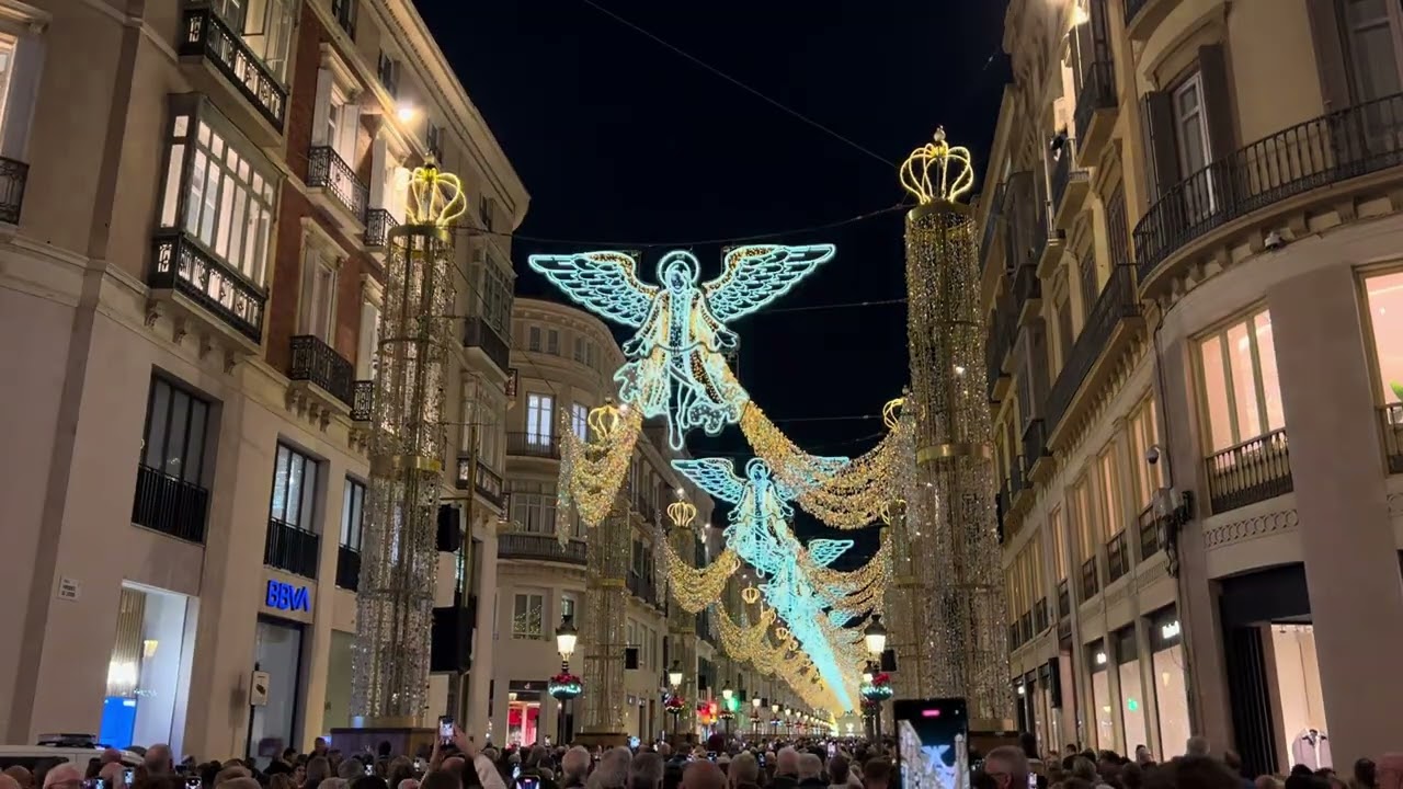 Light show in Larios street - Málaga 2024