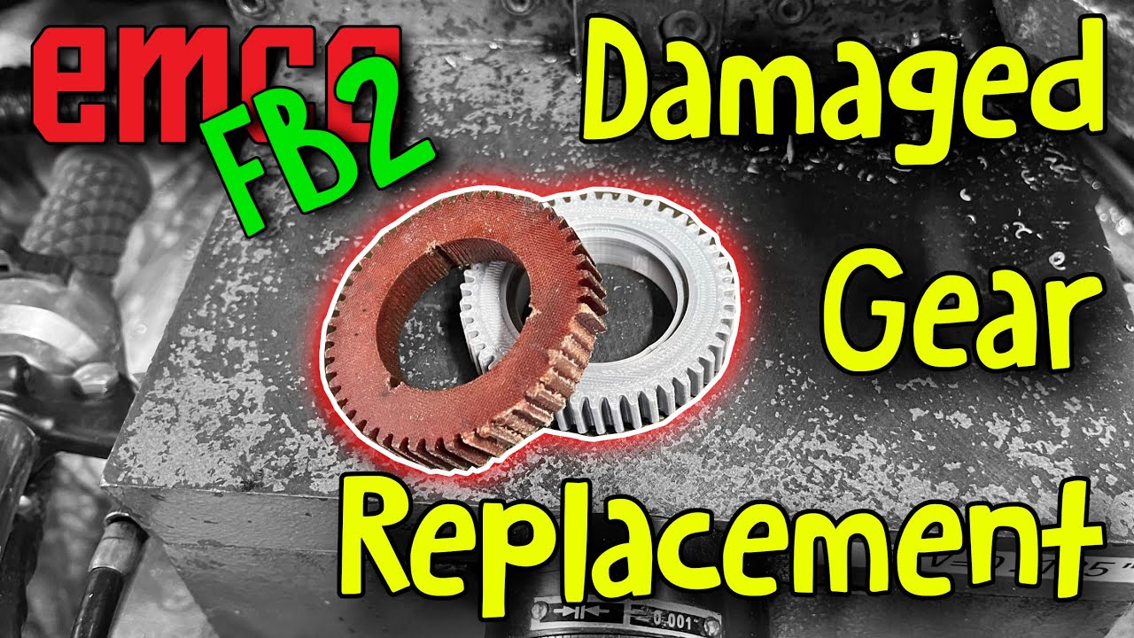 EMCO FB2 Milling Machine - Damaged Tufnol Gear Replacement With 3D Printed Gear