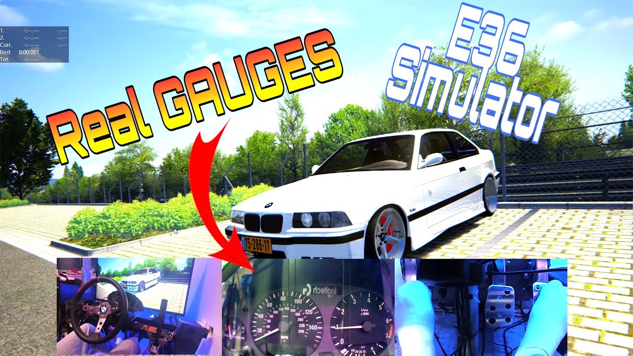 [Assetto Corsa] BMW 318is at Nurburgring (E36 SIMULATOR)WHEEL CAM/FOOT CAM/GAUGES CAM