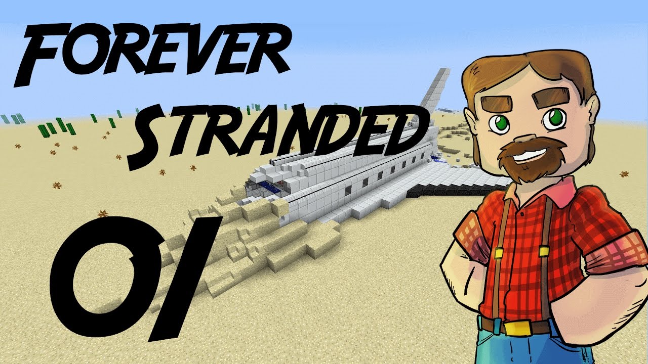 Modded 1.10 Minecraft: Forever Stranded Episode 1:  Blood Moon?  Cool!