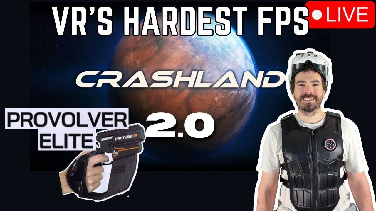 VR's Hardest FPS! CRASHLAND 2.0! ProVolver Elite with Shoulder Attachment & Vampire Survivors #live
