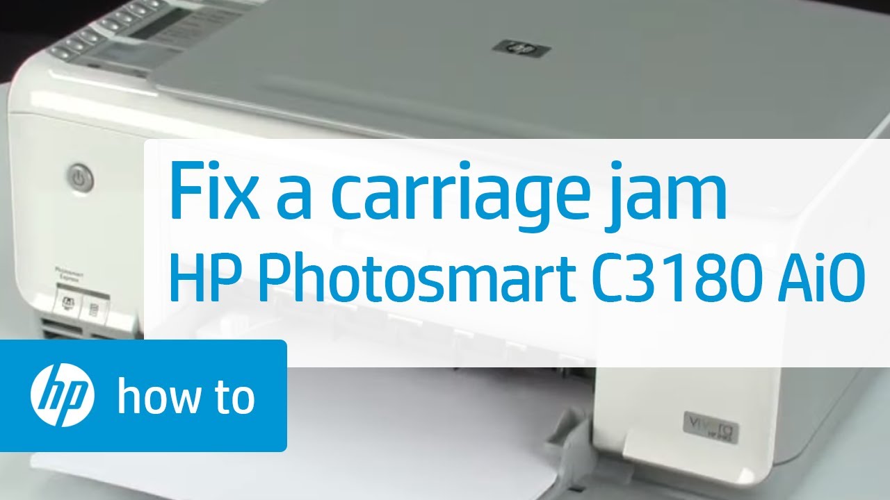 Fixing a Carriage Jam | HP Photosmart C3180 All-in-One Printer | HP