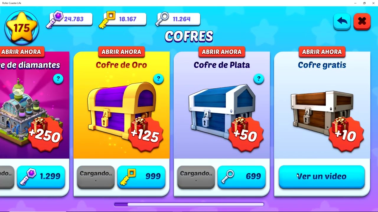ROLLER COASTER LIFE: THEME PARK (DIA 625) LV 175 (RANKING 27)
