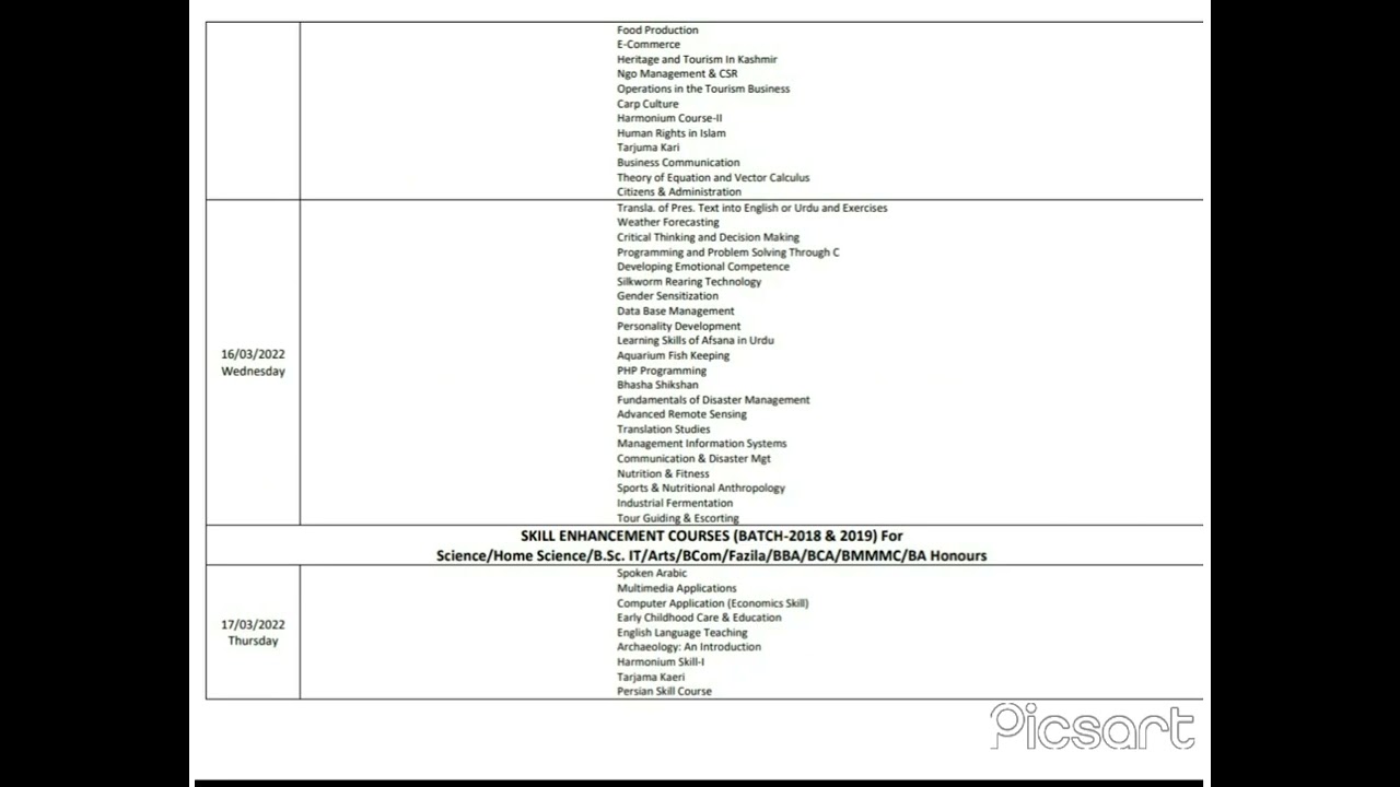 datasheet of 4th semester batch (2019) and backlog students 2016 to 2018