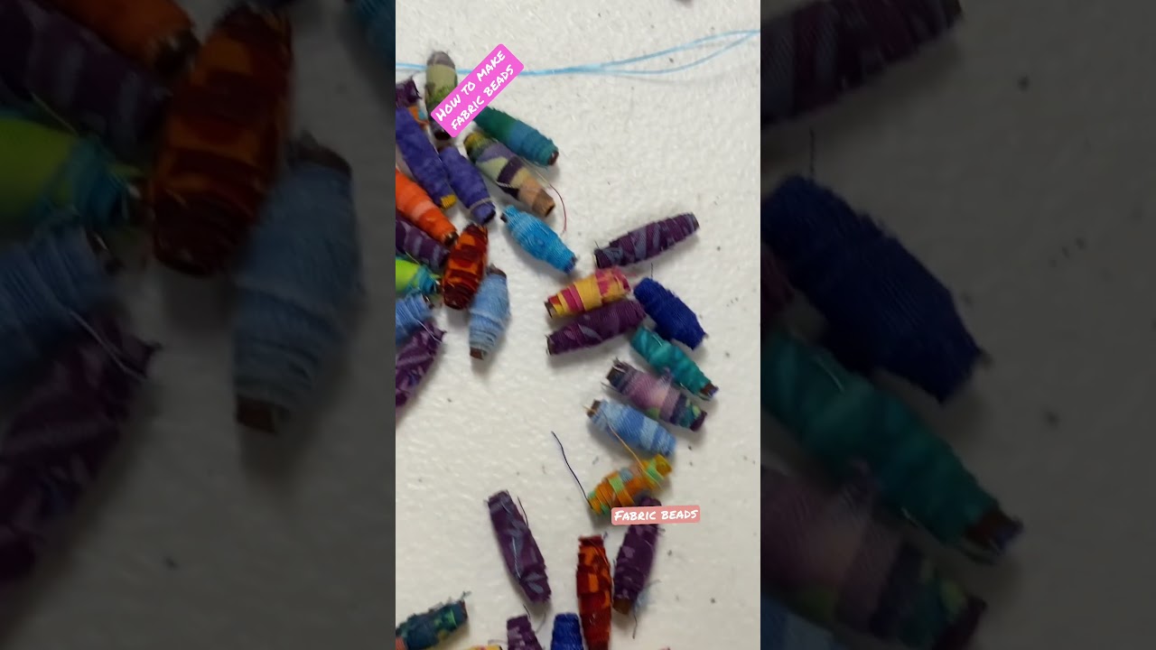 How to Make Fabric Beads #shorts #beads #fabric #fabriccraft #beading