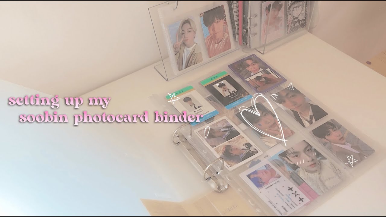 setting up my txt soobin photocard binder: complete collection of korean album pcs!