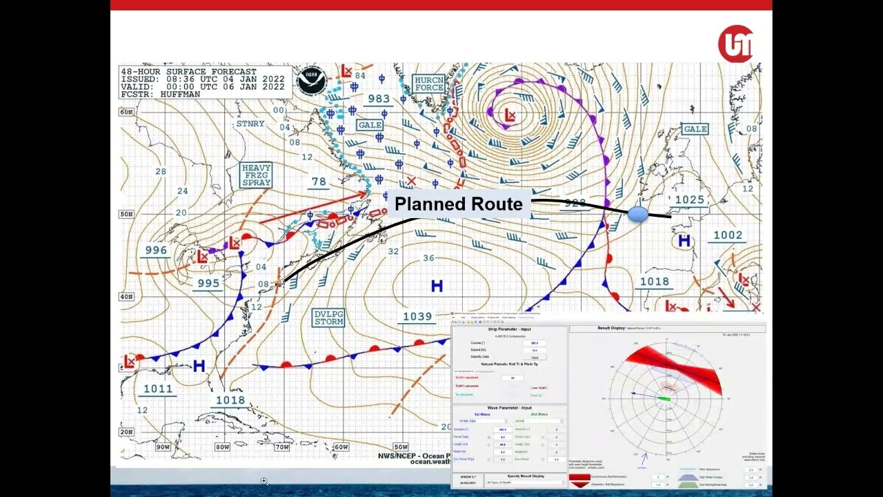 Voyage optimization due to severe weather condition in the North Atlantic