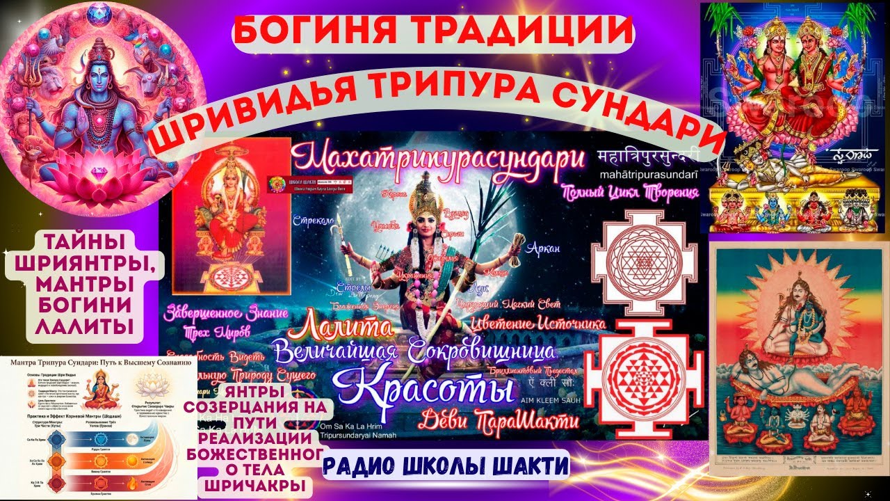 Богиня традиции Шривидья Трипура Сундари и тайны Шриянтры, мантры Богини Лалиты и янтры