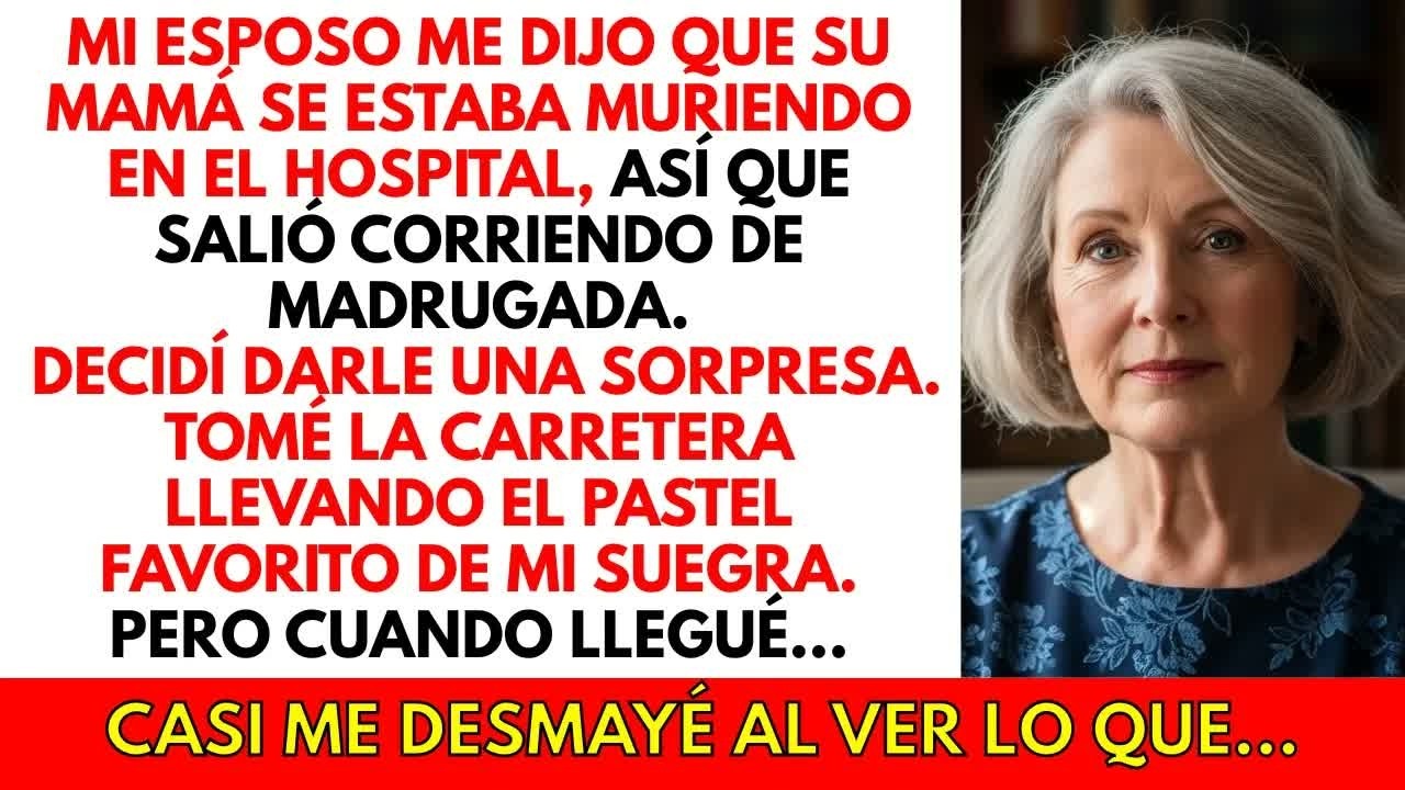 Mi esposo fue a visitar a su madre en el hospital. Decidí darle una sorpresa y me quedé paralizada..