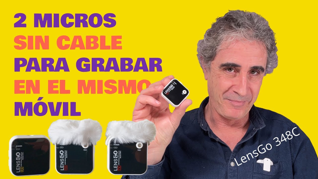 Micrófono inalámbrico LensGo 348C ⭐️⭐️ 2 micros sin cable para grabar en un móvil 😮