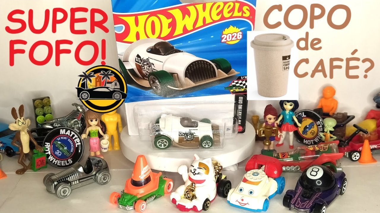 SUPER FOFO HOT WHEELS CAFEINADO. BASEADO NO INCRÍVEL E ESPETACULAR COPO DE CAFÉ DE CORRIDA