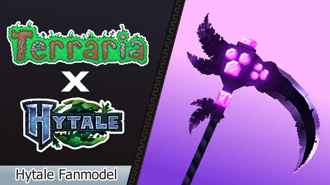 The Death Sickle || Hytale X Terraria || Hytale 3D Weapon Fanmodel Crossover