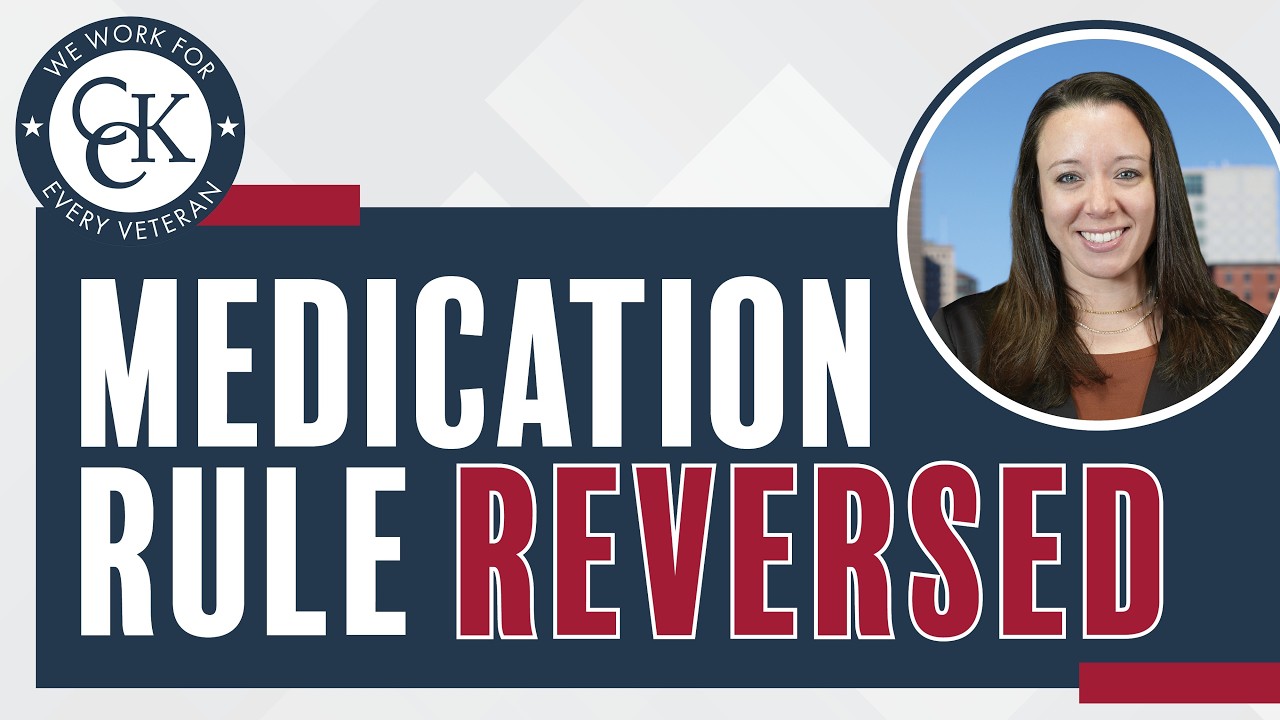 VA Rescinds Rule on Medication and Disability Ratings