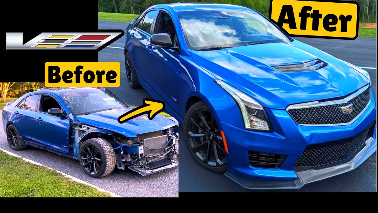 Rebuilding a Wrecked Cadillac Ats V in Minutes